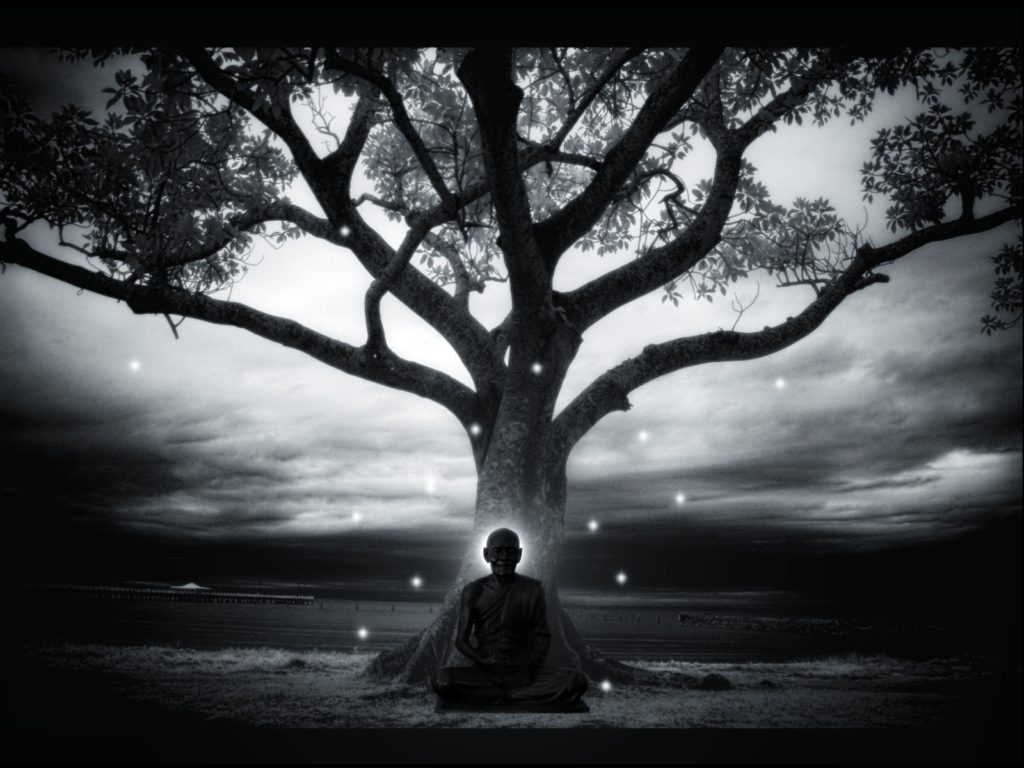 Dhyana es un concepto hindú que engloba el concepto de entrar en meditación profunda, desapegándote de la mente, el cuerpo y el concepto del "yo" (o ego)