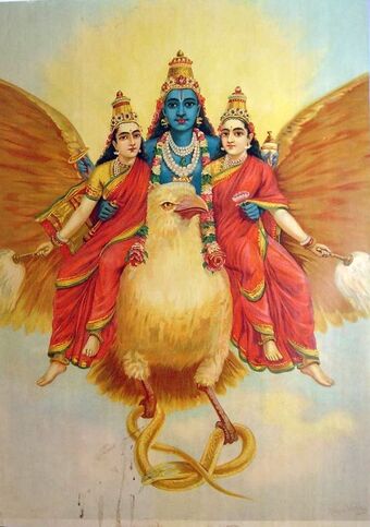 Raja Ravi Varma Lord Garuda tantra press tantraesdevocion inciensoshop blog de tantra Shivaismo de cachemira advaita Vedanta y espiritualidad hindu