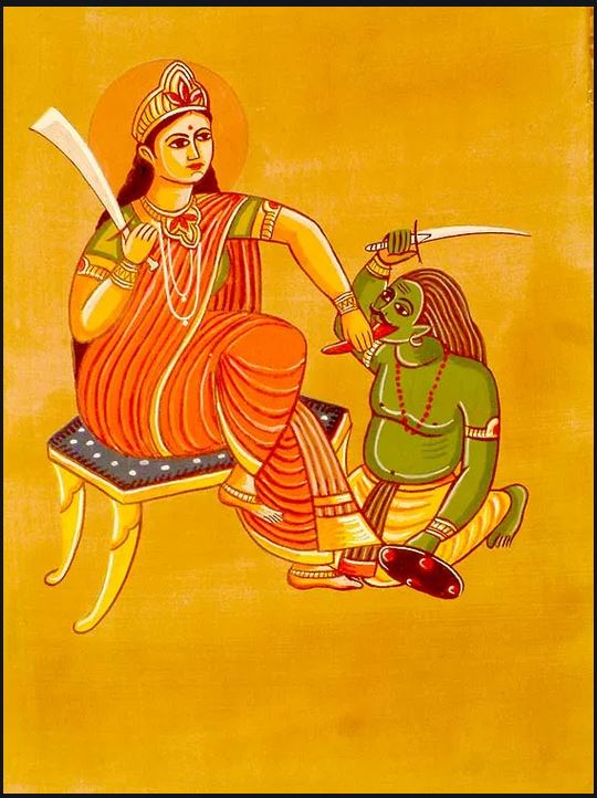 Bagalamukhi y el Asura Madan