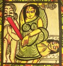 Antiguo grabado de Bagalamukhi