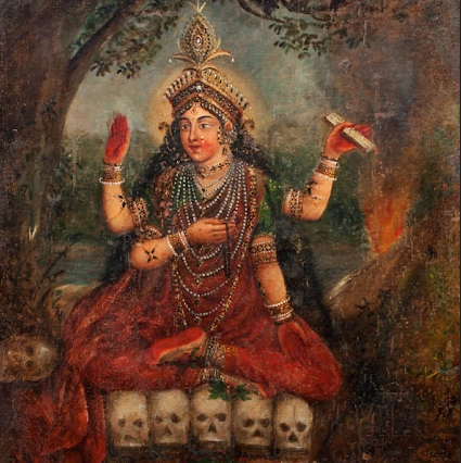 Tripura Bhairavi personifica el fuego ardiente y purificador