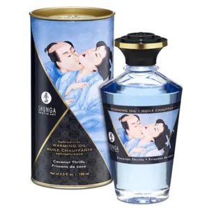 Aceite de masaje Coconut Thrills (Emociones de coco) efecto calor de Shunga de 100ml