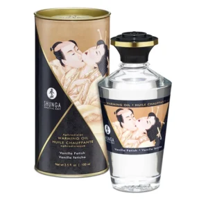 Aceite de masaje Vanilla Fetish (Fetiche de vainilla) efecto calor de Shunga de 100ml