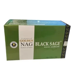Incienso Dark Sage Golden Nag de Vijayshree orgánico Agarbati Masala en caja de 12 uds de 15g