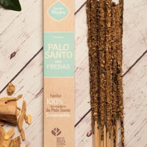 Incienso o sahumerio Palo Santo con Fresias de Sagrada Madre unidad de 20g