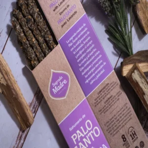 Incienso o sahumerio Palo Santo con Lavanda de Sagrada Madre unidad de 20g
