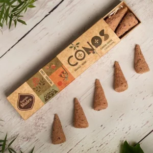Conos de incienso Sandalo de Yagra Sagrada Madre organico hecho a mano con amor en argentina unidad de 50g