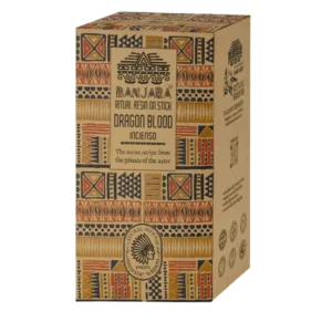 Incienso de Dragon Blood Ritual Resin de Banjara Agarbatti Masala hecho a mano en caja de 8 uds de 25g