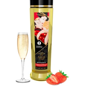 Shunga Aceite de Masaje Erótico Fresas con Champán 240ml