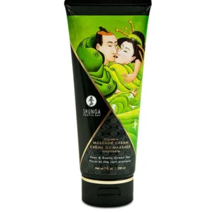 Shunga crema de masaje aroma a Cream Pear and Exotic Green Tea de 200ml
