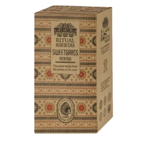 Incienso de Sweet Grass Ritual Resin de Banjara Agarbatti Masala hecho a mano en caja de 8 uds de 25g