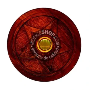 Bandeja circular porta varillas y conos de incienso madera