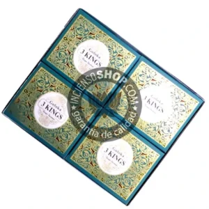 Resina de incienso Tres Reyes de Goloka organico en caja de 12 unidades de 35g