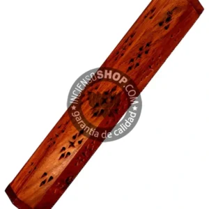Cofre de madera natural para varillas y conos de incienso
