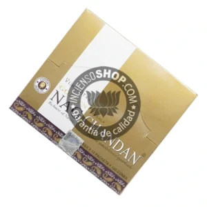 Conos de incienso Piramidal de Chandan Masala tradicionales y organicos de la gama Golden Nag de Vijayshree en caja de 12 uds de 15g