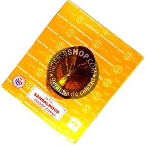 Conos de incienso Satya Sandalo Tradicionales en caja de 12 unidades de 15g