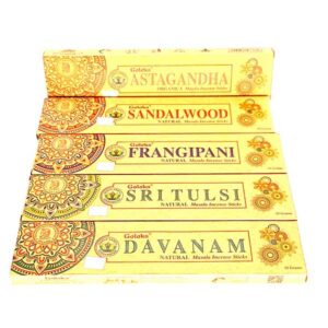 Pack inciensos organicos y ayurvedicos Agarbatti Masala de Goloka