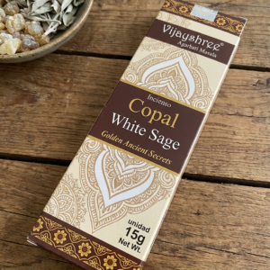Incienso Copal White Sage Golden Ancient Secrets de Vijayshree Agarbati Masala unidad 15g