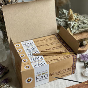 Incienso Golden Nag Spiritual Healing de Vijayshree orgánico Agarbati Masala en caja de 12 uds de 15g