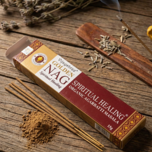 Incienso Golden Nag Spiritual Healing de Vijayshree orgánico Agarbati Masala unidad 15g