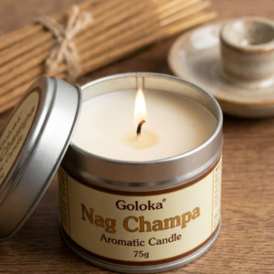 Vela Aromática en Lata de Nag Champa de Goloka 75g