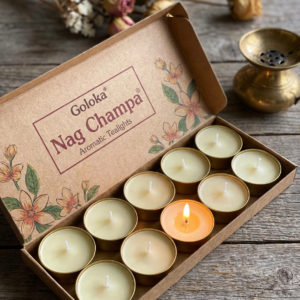 Velas de Té Aromáticas de Flor de Nag Champa de Goloka 10ud