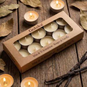 Velas de Té Aromáticas de Bosque de Vainilla de Goloka 10ud