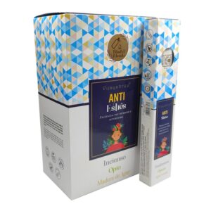 Incienso organico Blissful Blends Anti Estres de Vijayshree Agarbatti Masala hecho a mano en caja 12 uds