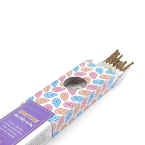 Incienso organico Blissful Blends Gratitud de Vijayshree Agarbatti Masala hecho a mano unidad de 25g