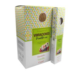 Incienso organico Blissful Blends Vibraciones Positivas de Vijayshree Agarbatti Masala hecho a mano en caja 12 uds