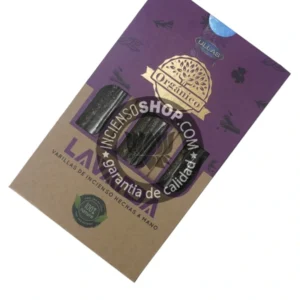 Incienso de Lavanda organica de Ullas Agarbatti Masala hecho a mano en caja de 12 uds de 25g