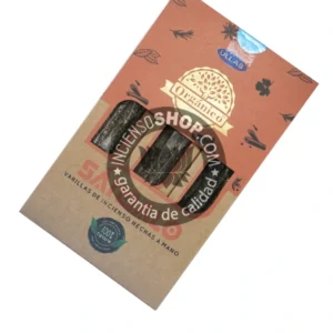 Incienso de Sandalo organico de Ullas Agarbatti Masala hecho a mano en caja de 12 uds de 25g