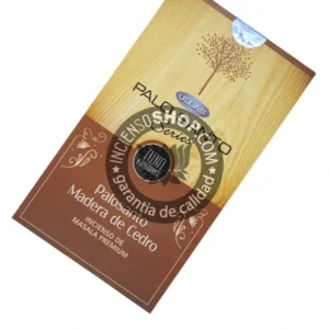 Incienso de Palo Santo con Madera de Cedro organica de Ullas Agarbatti Masala hecho a mano en caja de 12 uds de 15g