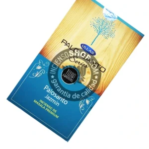 Incienso de Palo Santo con Jazmin organico de Ullas Agarbatti Masala hecho a mano en caja de 12 uds de 15g