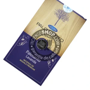 Incienso de Palo Santo con Lavanda organica de Ullas Agarbatti Masala hecho a mano en caja de 12 uds de 15g