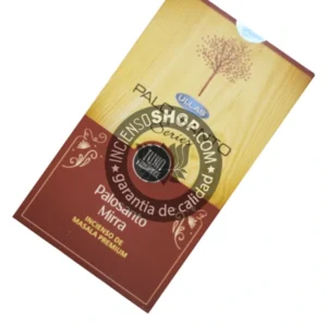 Incienso de Palo Santo con Mirra organico de Ullas Agarbatti Masala hecho a mano en caja de 12 uds de 15g