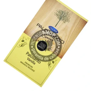 Incienso de Palo Santo con Vainilla organica de Ullas Agarbatti Masala hecho a mano en caja de 12 uds de 15g