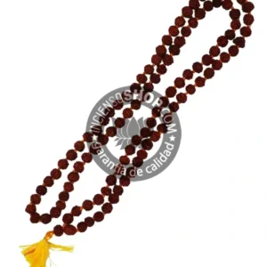 Mala rudraksha rosario de 108 cuentas para canto de mantras y meditación
