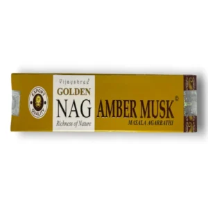 Incienso Amber Musk Golden Nag de Vijayshree orgánico Agarbati Masala unidad 15g