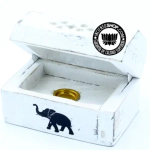 Porta Incienso Blanco para Caja de Conos de Humo de 8 cm con Acabado Impecable