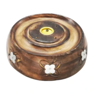 Bandeja de madera de mango para quemar incienso