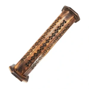 Torre hexagonal de madera de mango para quemar incienso