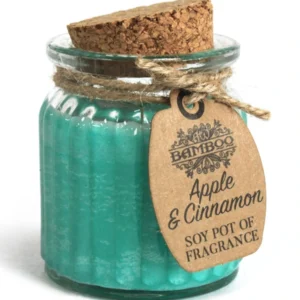 Vela de Cera de Soja con Aroma a Manzana y Canela