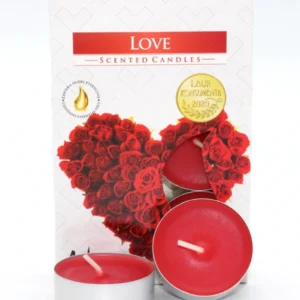 Set de 6 velas de té perfumadas amor