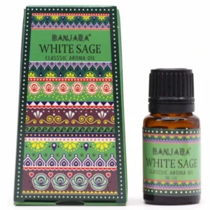 Esencia diluida o aroma de White Sage (Salvia Blanca) de Banjara organico en unidad de 10ml